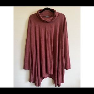 Shein Turtleneck Asymmetrical Hem Sweater